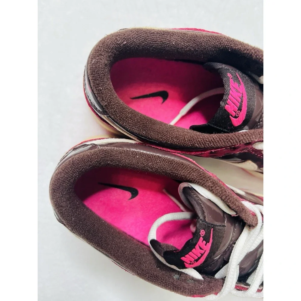 Nike Dunk Low GS Sail Dark Cinder‎ Laser Pink White Leopard 309601-211 Size 5.5Y